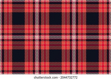Nahtloses Muster von schottischem Tartan Plaid. Wiederholbarer Hintergrund mit Textur des Textes. Flacher Vektorhintergrund des gestreiften Stoffdrucks.