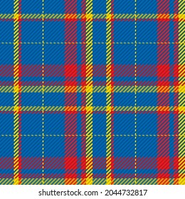 Seamless pattern of scottish tartan plaid. Repeatable background with check fabric texture. Flat vector backdrop of striped textile print.