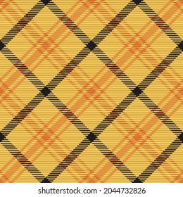 Seamless pattern of scottish tartan plaid. Repeatable background with check fabric texture. Flat vector backdrop of striped textile print.