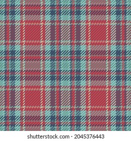 Seamless pattern of scottish tartan plaid. Repeatable background with check fabric texture. Flat vector backdrop of striped textile print.