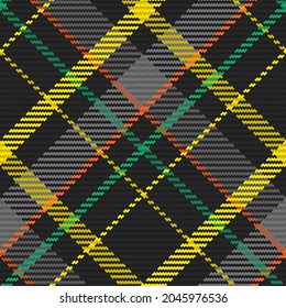 Seamless pattern of scottish tartan plaid. Repeatable background with check fabric texture. Flat vector backdrop of striped textile print.