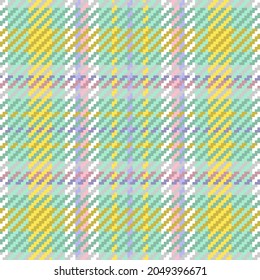 Seamless pattern of scottish tartan plaid. Repeatable background with check fabric texture. Flat vector backdrop of striped textile print.