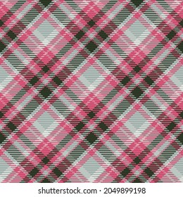 Seamless pattern of scottish tartan plaid. Repeatable background with check fabric texture. Flat vector backdrop of striped textile print.