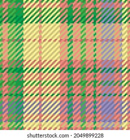 Seamless pattern of scottish tartan plaid. Repeatable background with check fabric texture. Flat vector backdrop of striped textile print.