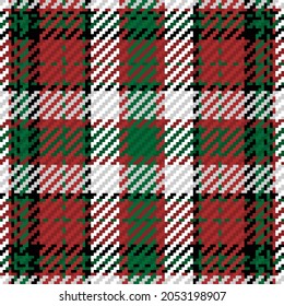 Patrón sin foco de platija escocesa. Fondo repetible con textura de tela de comprobación. Fondo vectorial plano de la impresión textil rayada.