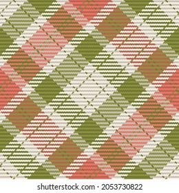 Seamless pattern of scottish tartan plaid. Repeatable background with check fabric texture. Flat vector backdrop of striped textile print.