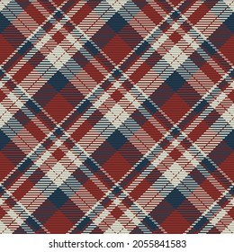 Seamless pattern of scottish tartan plaid. Repeatable background with check fabric texture. Flat vector backdrop of striped textile print.