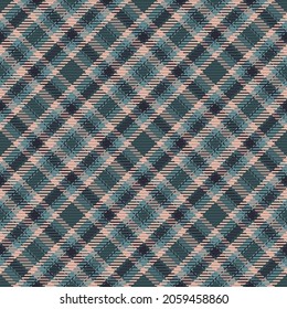 Seamless pattern of scottish tartan plaid. Repeatable background with check fabric texture. Flat vector backdrop of striped textile print.