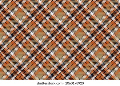Seamless pattern of scottish tartan plaid. Repeatable background with check fabric texture. Flat vector backdrop of striped textile print.