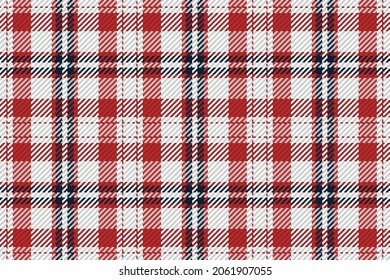 Seamless pattern of scottish tartan plaid. Repeatable background with check fabric texture. Flat vector backdrop of striped textile print.