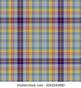 Patrón sin foco de platija escocesa. Fondo repetible con textura de tela de comprobación. Fondo vectorial plano de la impresión textil rayada.