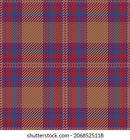 Seamless pattern of scottish tartan plaid. Repeatable background with check fabric texture. Flat vector backdrop of striped textile print.