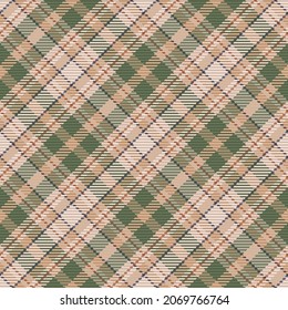 Seamless pattern of scottish tartan plaid. Repeatable background with check fabric texture. Flat vector backdrop of striped textile print.