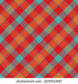 Patrón sin foco de platija escocesa. Fondo repetible con textura de tela de comprobación. Fondo vectorial plano de la impresión textil rayada.