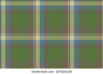 Seamless pattern of scottish tartan plaid. Repeatable background with check fabric texture. Flat vector backdrop of striped textile print.