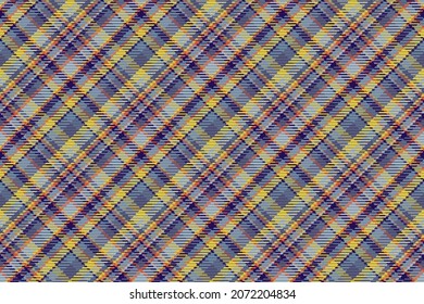 Seamless pattern of scottish tartan plaid. Repeatable background with check fabric texture. Flat vector backdrop of striped textile print.