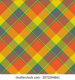 Seamless pattern of scottish tartan plaid. Repeatable background with check fabric texture. Flat vector backdrop of striped textile print.