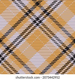 Seamless pattern of scottish tartan plaid. Repeatable background with check fabric texture. Flat vector backdrop of striped textile print.