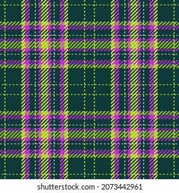 Seamless pattern of scottish tartan plaid. Repeatable background with check fabric texture. Flat vector backdrop of striped textile print.