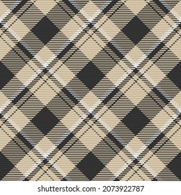 Seamless pattern of scottish tartan plaid. Repeatable background with check fabric texture. Flat vector backdrop of striped textile print.