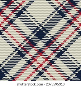 Seamless pattern of scottish tartan plaid. Repeatable background with check fabric texture. Flat vector backdrop of striped textile print.