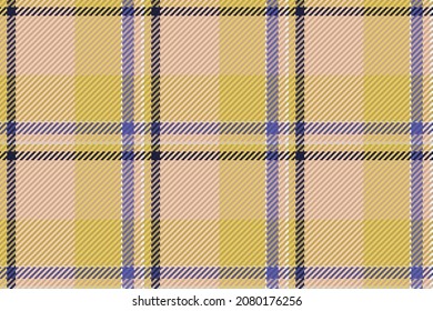 Seamless pattern of scottish tartan plaid. Repeatable background with check fabric texture. Flat vector backdrop of striped textile print.