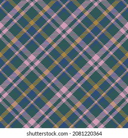 Seamless pattern of scottish tartan plaid. Repeatable background with check fabric texture. Flat vector backdrop of striped textile print.
