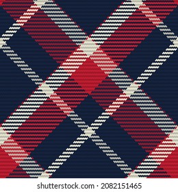 Seamless pattern of scottish tartan plaid. Repeatable background with check fabric texture. Flat vector backdrop of striped textile print.