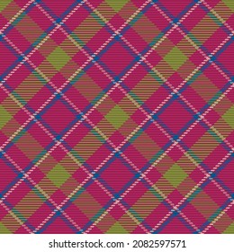 Seamless pattern of scottish tartan plaid. Repeatable background with check fabric texture. Flat vector backdrop of striped textile print.