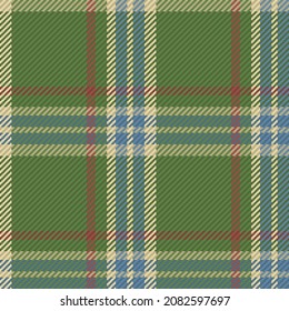 Seamless pattern of scottish tartan plaid. Repeatable background with check fabric texture. Flat vector backdrop of striped textile print.