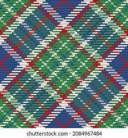 Nahtloses Muster von schottischem Tartan Plaid. Wiederholbarer Hintergrund mit Textur des Textes. Flacher Vektorhintergrund des gestreiften Stoffdrucks.