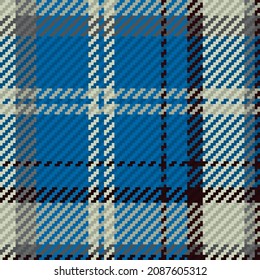 Seamless pattern of scottish tartan plaid. Repeatable background with check fabric texture. Flat vector backdrop of striped textile print.
