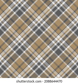 Seamless pattern of scottish tartan plaid. Repeatable background with check fabric texture. Flat vector backdrop of striped textile print.