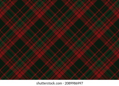 Seamless pattern of scottish tartan plaid. Repeatable background with check fabric texture. Flat vector backdrop of striped textile print.