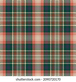 Seamless pattern of scottish tartan plaid. Repeatable background with check fabric texture. Flat vector backdrop of striped textile print.