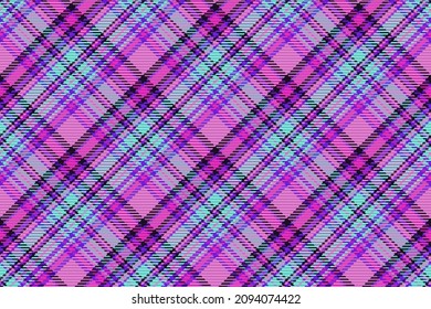 Patrón sin foco de platija escocesa. Fondo repetible con textura de tela de comprobación. Fondo vectorial plano de la impresión textil rayada.