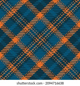 Seamless pattern of scottish tartan plaid. Repeatable background with check fabric texture. Flat vector backdrop of striped textile print.