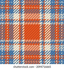 Seamless pattern of scottish tartan plaid. Repeatable background with check fabric texture. Flat vector backdrop of striped textile print.