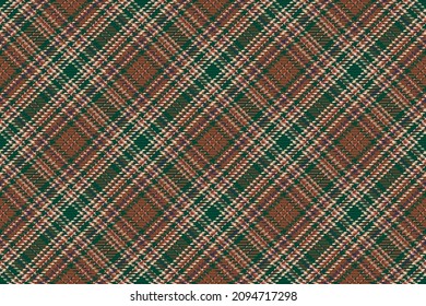 Seamless pattern of scottish tartan plaid. Repeatable background with check fabric texture. Flat vector backdrop of striped textile print.