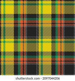 Seamless pattern of scottish tartan plaid. Repeatable background with check fabric texture. Flat vector backdrop of striped textile print.