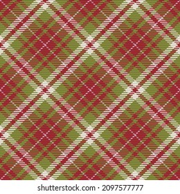 Seamless pattern of scottish tartan plaid. Repeatable background with check fabric texture. Flat vector backdrop of striped textile print.