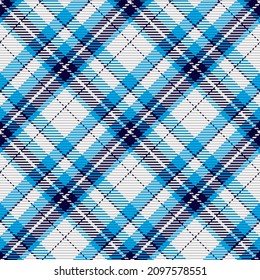Nahtloses Muster von schottischem Tartan Plaid. Wiederholbarer Hintergrund mit Textur des Textes. Flacher Vektorhintergrund des gestreiften Stoffdrucks.