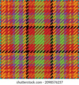 Seamless pattern of scottish tartan plaid. Repeatable background with check fabric texture. Flat vector backdrop of striped textile print.