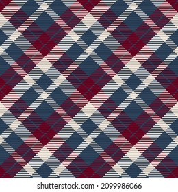 Seamless pattern of scottish tartan plaid. Repeatable background with check fabric texture. Flat vector backdrop of striped textile print.