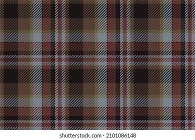 Seamless pattern of scottish tartan plaid. Repeatable background with check fabric texture. Flat vector backdrop of striped textile print.
