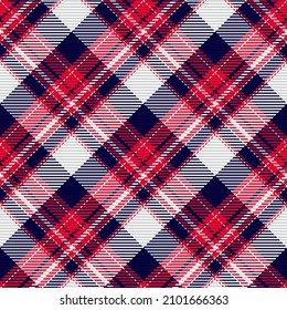 Seamless pattern of scottish tartan plaid. Repeatable background with check fabric texture. Flat vector backdrop of striped textile print.