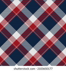 Seamless pattern of scottish tartan plaid. Repeatable background with check fabric texture. Flat vector backdrop of striped textile print.