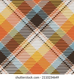 Nahtloses Muster von schottischem Tartan Plaid. Wiederholbarer Hintergrund mit Textur des Textes. Flacher Vektorhintergrund des gestreiften Stoffdrucks.