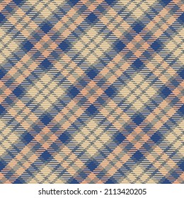 Seamless pattern of scottish tartan plaid. Repeatable background with check fabric texture. Flat vector backdrop of striped textile print.