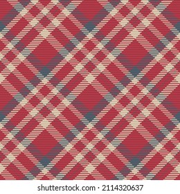 Seamless pattern of scottish tartan plaid. Repeatable background with check fabric texture. Flat vector backdrop of striped textile print.